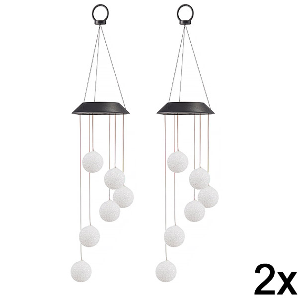 2x Solarna viseća LED baštenska lampa | AURAWIND